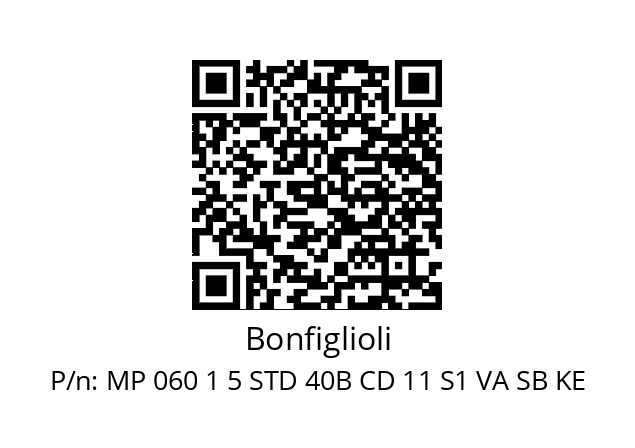   Bonfiglioli MP 060 1 5 STD 40B CD 11 S1 VA SB KE