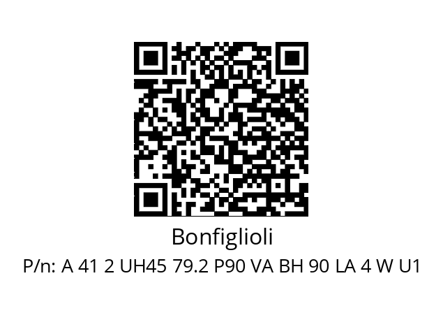   Bonfiglioli A 41 2 UH45 79.2 P90 VA BH 90 LA 4 W U1