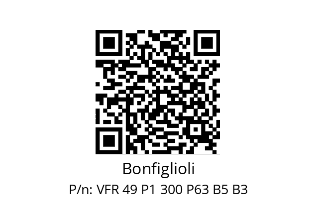   Bonfiglioli VFR 49 P1 300 P63 B5 B3