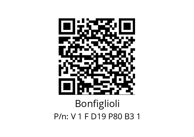   Bonfiglioli V 1 F D19 P80 B3 1