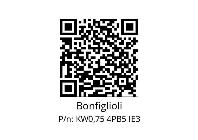   Bonfiglioli KW0,75 4PB5 IE3