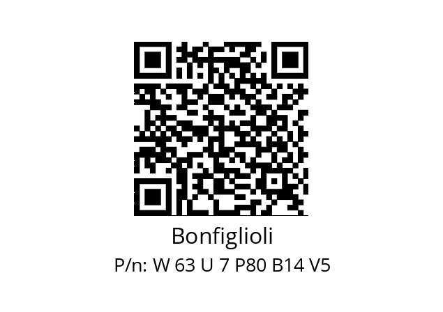   Bonfiglioli W 63 U 7 P80 B14 V5