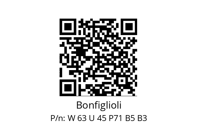   Bonfiglioli W 63 U 45 P71 B5 B3