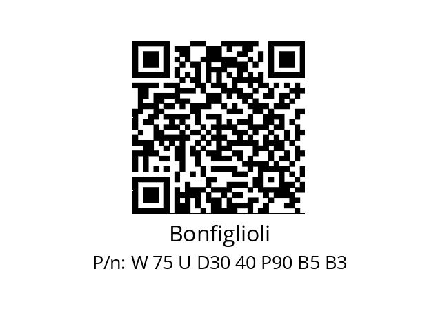   Bonfiglioli W 75 U D30 40 P90 B5 B3