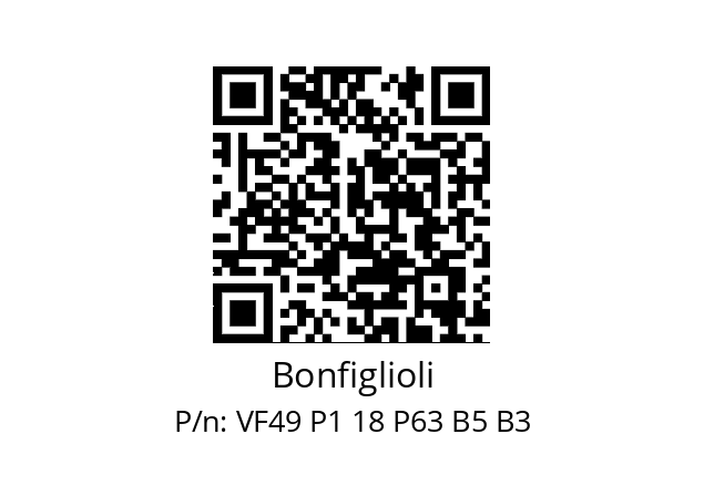   Bonfiglioli VF49 P1 18 P63 B5 B3