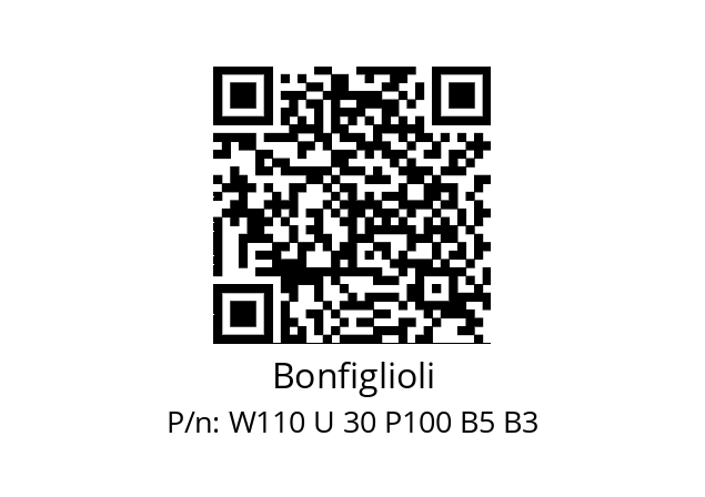   Bonfiglioli W110 U 30 P100 B5 B3