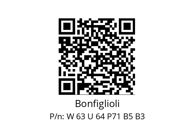   Bonfiglioli W 63 U 64 P71 B5 B3