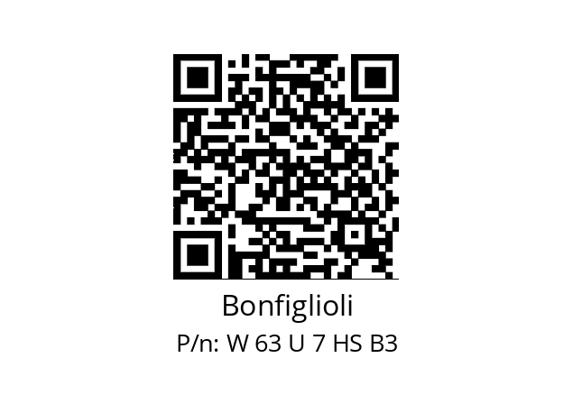   Bonfiglioli W 63 U 7 HS B3