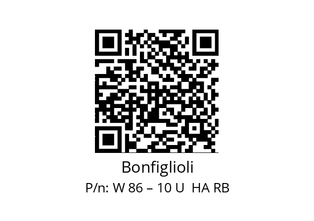   Bonfiglioli W 86 – 10 U  HA RB