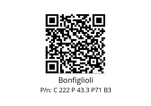   Bonfiglioli C 222 P 43.3 P71 B3