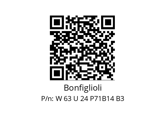   Bonfiglioli W 63 U 24 P71B14 B3