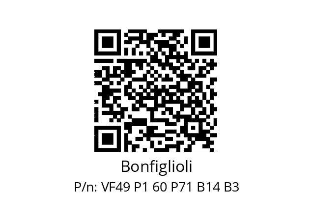   Bonfiglioli VF49 P1 60 P71 B14 B3