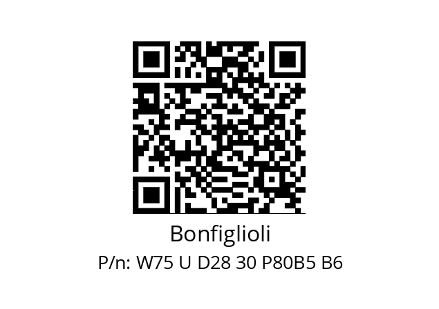   Bonfiglioli W75 U D28 30 P80B5 B6