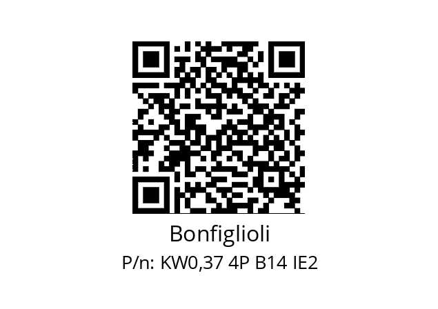   Bonfiglioli KW0,37 4P B14 IE2