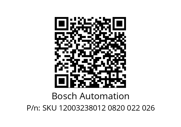   Bosch Automation SKU 12003238012 0820 022 026