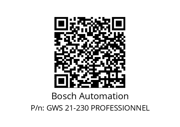   Bosch Automation GWS 21-230 PROFESSIONNEL