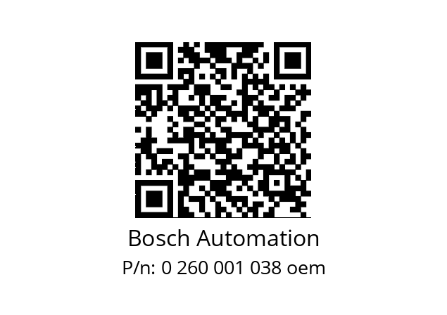   Bosch Automation 0 260 001 038 oem