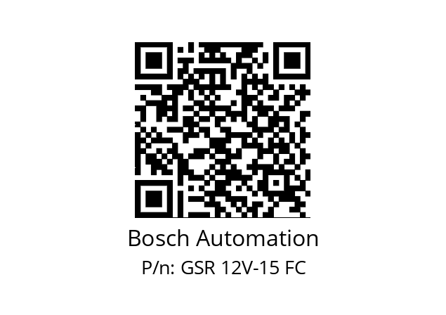   Bosch Automation GSR 12V-15 FC