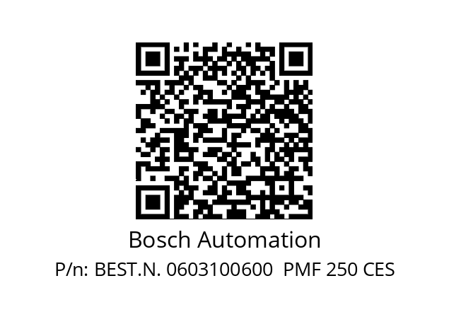   Bosch Automation BEST.N. 0603100600  PMF 250 CES