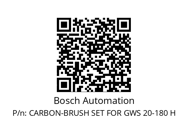   Bosch Automation CARBON-BRUSH SET FOR GWS 20-180 H