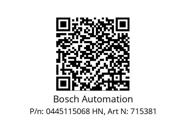   Bosch Automation 0445115068 HN, Art N: 715381