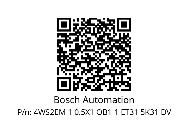   Bosch Automation 4WS2EM 1 0.5X1 OB1 1 ET31 5K31 DV