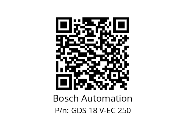   Bosch Automation GDS 18 V-EC 250