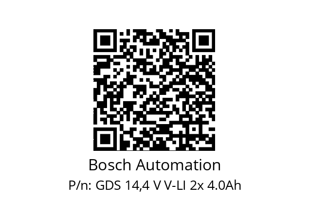   Bosch Automation GDS 14,4 V V-LI 2x 4.0Ah