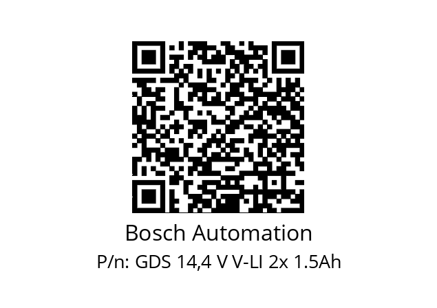   Bosch Automation GDS 14,4 V V-LI 2x 1.5Ah