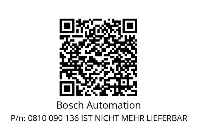   Bosch Automation 0810 090 136 IST NICHT MEHR LIEFERBAR