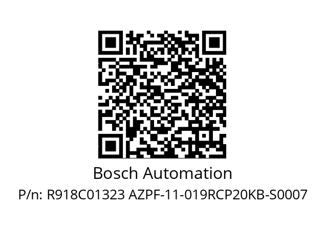   Bosch Automation R918C01323 AZPF-11-019RCP20KB-S0007