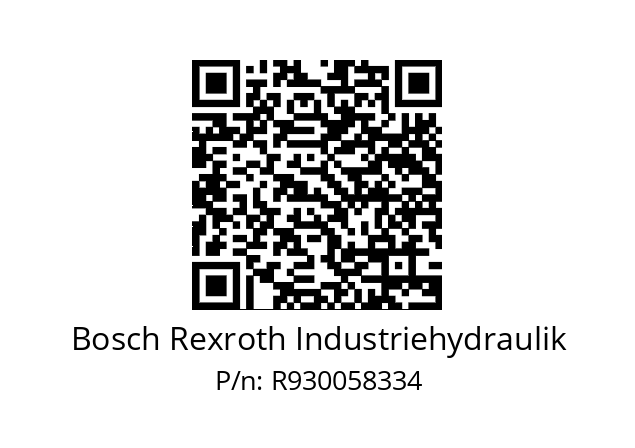   Bosch Rexroth Industriehydraulik R930058334