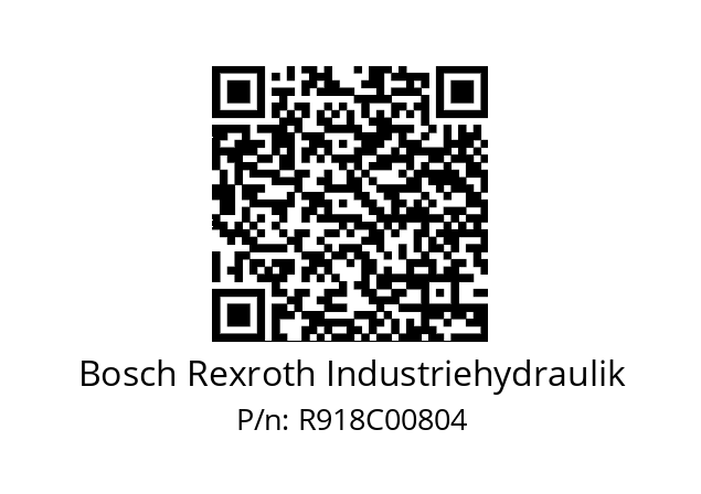   Bosch Rexroth Industriehydraulik R918C00804