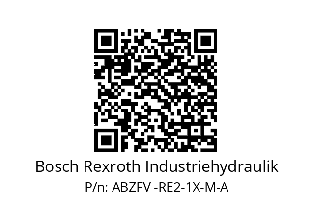   Bosch Rexroth Industriehydraulik ABZFV -RE2-1X-M-A