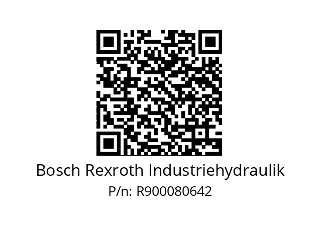   Bosch Rexroth Industriehydraulik R900080642