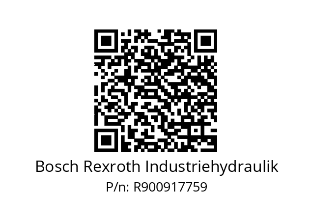   Bosch Rexroth Industriehydraulik R900917759