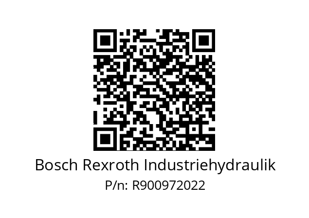   Bosch Rexroth Industriehydraulik R900972022