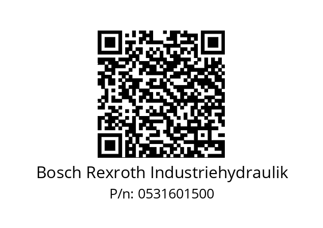   Bosch Rexroth Industriehydraulik 0531601500