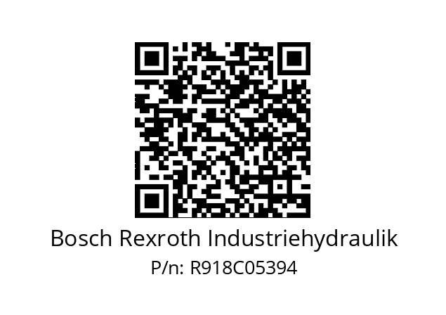   Bosch Rexroth Industriehydraulik R918C05394