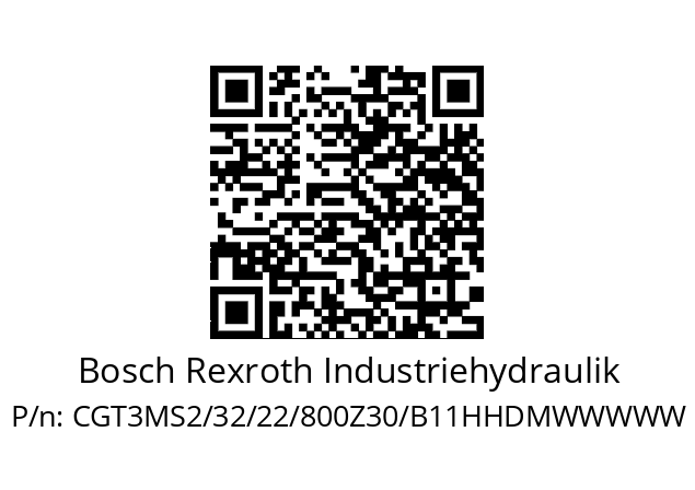   Bosch Rexroth Industriehydraulik CGT3MS2/32/22/800Z30/B11HHDMWWWWW