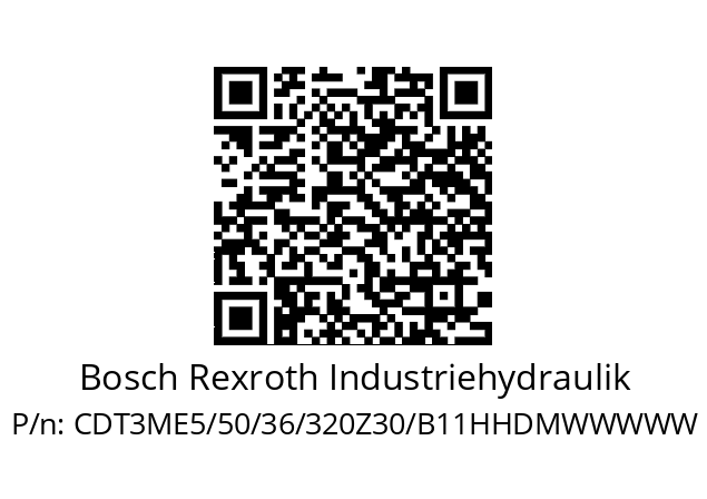   Bosch Rexroth Industriehydraulik CDT3ME5/50/36/320Z30/B11HHDMWWWWW