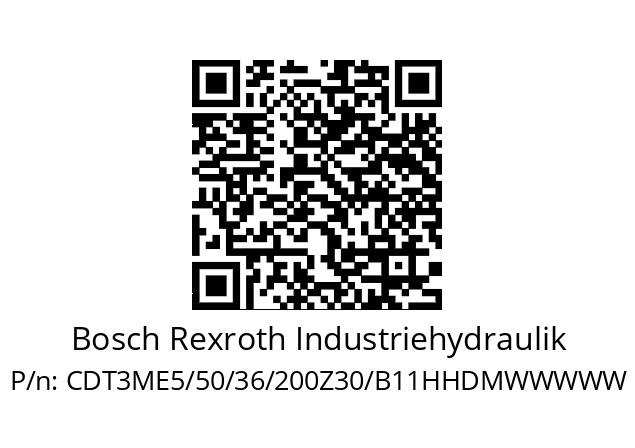   Bosch Rexroth Industriehydraulik CDT3ME5/50/36/200Z30/B11HHDMWWWWW