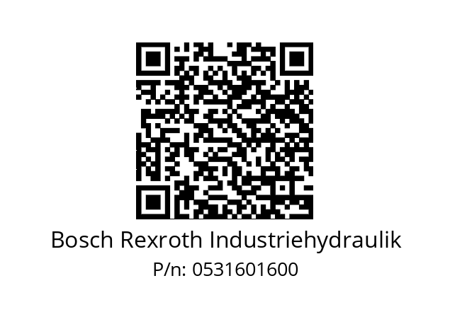   Bosch Rexroth Industriehydraulik 0531601600