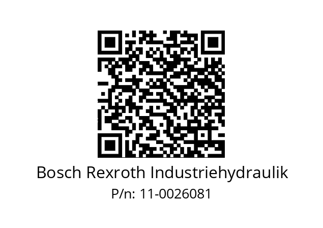   Bosch Rexroth Industriehydraulik 11-0026081