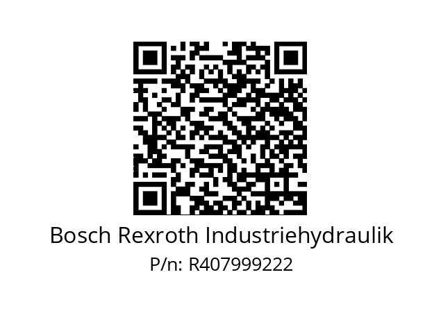   Bosch Rexroth Industriehydraulik R407999222