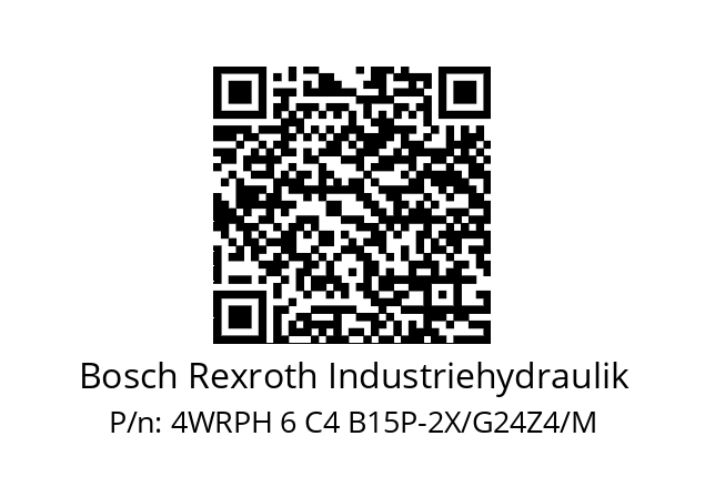   Bosch Rexroth Industriehydraulik 4WRPH 6 C4 B15P-2X/G24Z4/M