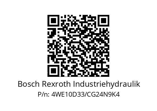   Bosch Rexroth Industriehydraulik 4WE10D33/CG24N9K4