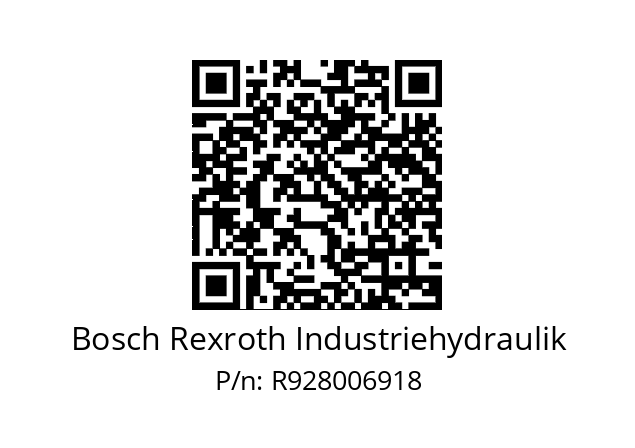   Bosch Rexroth Industriehydraulik R928006918