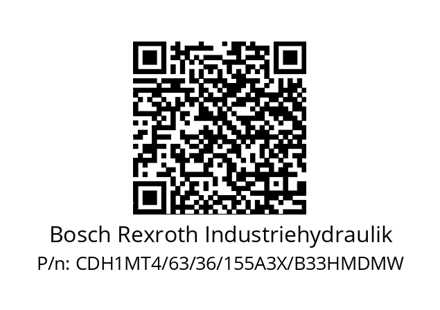   Bosch Rexroth Industriehydraulik CDH1MT4/63/36/155A3X/B33HMDMW