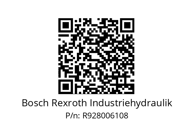   Bosch Rexroth Industriehydraulik R928006108